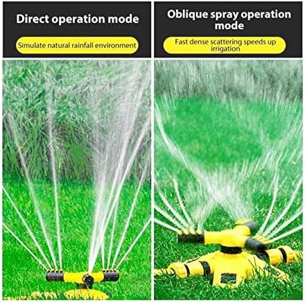 360 Degree Automatic Rotating Lawn Sprinkler -Yard Garden Large Area Coverage Water Sprinkler Irrigation Water Sprayer (Color : A Yellow 20.5x18x9cm) - Image 5