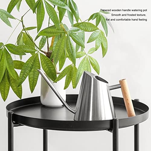 1300ml Watering Can, Durable Stainless Steel Watering Cans, Indoor Outdoor Long Spout Water Can for Succulent Bonsai Garden Flower(Stainless Steel) - Image 3