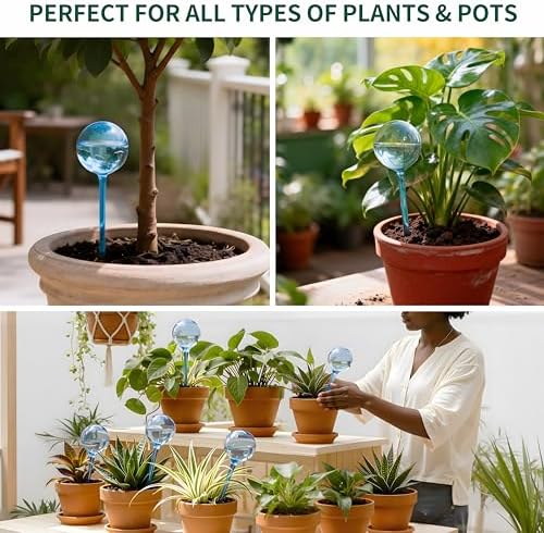 Soilagua 12-Pack Plastic Plant Watering Globes, Premium PVC Shatter-Resistant Plant Waterer, Tapered Opening Self Watering Planter Insert, Automatic Watering Spikes for Daily & Vacation Plants Care - Image 3