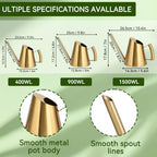 Watering Can, Stainless Steel Watering Can Plant Watering Can Indoor Watering Can Long Spout Indoor Watering Cans for House Plants(900ML) - Image 6