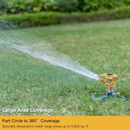 FANHAO 100% Metal Impact Lawn Sprinkler for Yard, Covers Up to 5800 sq. Ft - Image 6