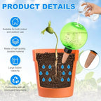 M METERXITY 4-Pack Plant Self Watering Globes, 6.7 oz Plastic Bubble Water Bulbs Top Fill for Indoor/Outdoor Plants, Self Watering Spikes Slow Release Terracotta [Green] - Image 2