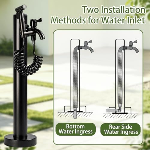 Outdoor Water Column Antifreeze Hose Faucet Stainless Steel Garden Water Tap, Yard Hydrant for Patio Lawn Irrigation Washing, Garden Water(Height: 95cm/37.4in) - Image 6