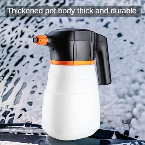 Foam Sprayer, Electric Foam Sprayer Car Wash Clean Detailing Snow High Pressure Water Gun Battery Powered for Can,Car Washing(White) - Image 7