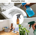 4 Pcs 125ml Amber Glass Spray Bottles with Weight Ball Straws, Empty Refillable Containers, Adjustable Nozzles, 6.7 x 1.8 in Dark Spray Bottles for Cleaning Solutions, Plants, Hairs - Image 5