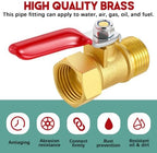 Lasnten 12 Pcs 3/8 Inch Heavy Duty Brass Npt Ball Valve Shut off Switch - Image 5