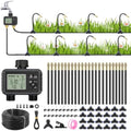 200 Ft Drip Irrigation System with Smart Water Timer (Double Tube) by XHIKOWAT