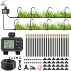 200 Ft Drip Irrigation System with Smart Water Timer (Double Tube) by XHIKOWAT