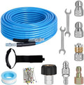50FT 1/4-In Sewer Jetter Kit, 5800 PSI Pressure Washer Drain Cleaner Hose by Zejoot