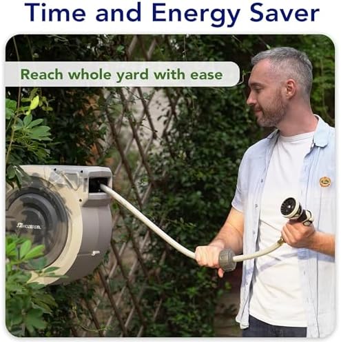 5/8" x 72 FT Retractable Garden Hose Reel - Image 2