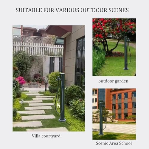 Stainless Steel Outdoor Garden Faucet Post, Freestanding Hose Holder Stand with Faucet, Vertical Garden Water Column, Floor Mounted Water Feature Fountain, Antifreeze Fau（B-Height 96cm） - Image 7