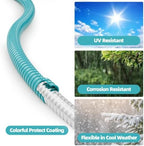 SPECILITE 25ft 304 Stainless Steel Metal Hose (Sky Blue) with Blue Nozzle - Image 2