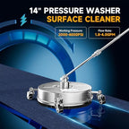 14" Pressure Washer Surface Cleaner 4000 PSI Stainless Steel, 4 Wheels - Image 5