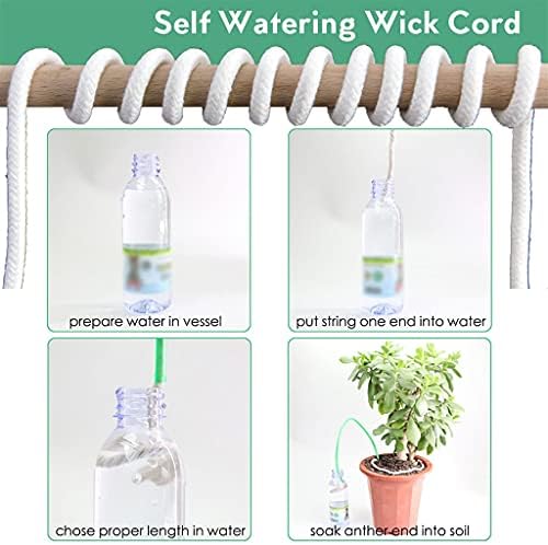 Self Watering Wick Cord, for DIY Automatic Watering DeviceSystem Potted Plant Sitter Auto Drip Irrigation 100m/328.08 Feet 1pcs (Size : 4mmx100m) - Image 3