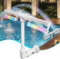 Tomshine Rechargeable Pool Fountain with Lights, 42 RGB LED Effects, 360° Rotating Dual Spray Waterfall, 1800mAh IP68 Submersible Floating Sprinkler Cooler for Above/Inground Pools Accessories by Tom-shine