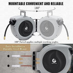 G GOOD GAIN Air Hose Reel Retractable 3/8 in x 50 ft, Max 300PSI, Grey - Image 3