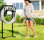 Freestanding Garden Hose Organizer with Black Powder-Coated Finish - Heavy-Duty Detachable Hose Stand Holds 150FT Hose, Includes Storage Basket & Assembly Tools for Outdoor Use - Image 6