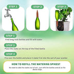 Tcamp 20 Pack Terracotta Watering Spikes, Plant Watering Devices Wine Bottle Automatic Plant Self Watering Spikes for Vacations, Self-Watering Stakes for Indoor Outdoor Plants - Image 7