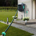 Heavy Duty Water Hose Holder, Garden Hose Reel Wall Mounted, 25M/82Ft 1/2inch Auto Retractable Hosepipe Wall-Mounted on Reel Portable 180° Swivel 8-in-1 Jet or Spray,Hose Bracket - Image 5