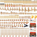 CheeMuii 300 Pcs Brass DOT Air Line Fittings with Brass Pipe Fittings Kit by CheeMuii