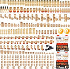 CheeMuii 300 Pcs Brass DOT Air Line Fittings with Brass Pipe Fittings Kit by CheeMuii