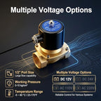 BAOMAIN 1/2" PT Brass Solenoid Valve DC 12V Normally Open Valve - Image 6