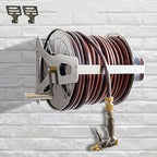 Wall Mount Garden Hose Reel with Car Wash Water Gun Nozzle, Automatic Retractable, 20m by Unknown