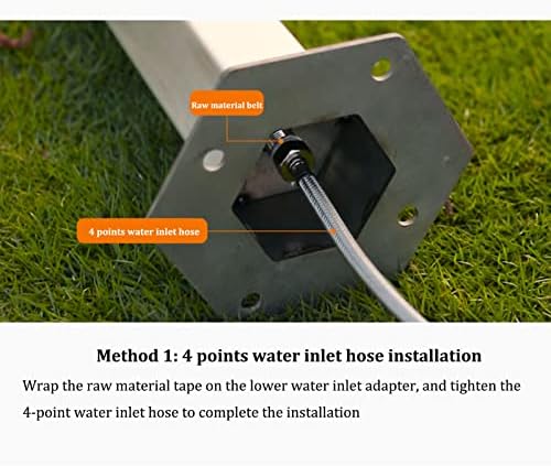 Outdoor Stainless Steel Square Water Column, Hose Stand with Faucet, Free Standing Column for Home Insulation and Antifreeze, Used Irrigation Watering Long double tap - Image 5