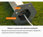Outdoor Stainless Steel Square Water Column, Hose Stand with Faucet, Free Standing Column for Home Insulation and Antifreeze, Used Irrigation Watering Long double tap - Image 5