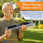 Oscillating Sprinkler 100004, Adjustable Sprinkler Spray Width & Range, 19 Precision Nozzles for Even Lawn Watering, Covers Up to 4,250 Square Feet, Durable Turbo Motor, by New England Garden Tools - Image 3