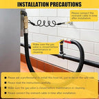 Safety System Kit, 3/4" id natural gas line hose, 48" commercial kitchen gas line hose, mobile gas connector hose kit with 2 elbow fittings, 3/4 gas flex line (48INCH-Black) - Image 6