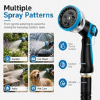 Garden Hose, Non-Expandable Water Hose with 10 Function Hose Nozzle, Lightweight Flexible Garden Hose, Kink & Tangle Free, Rust Proof Fittings for Yard, Lawn, Garden Watering (100FT) - Image 3