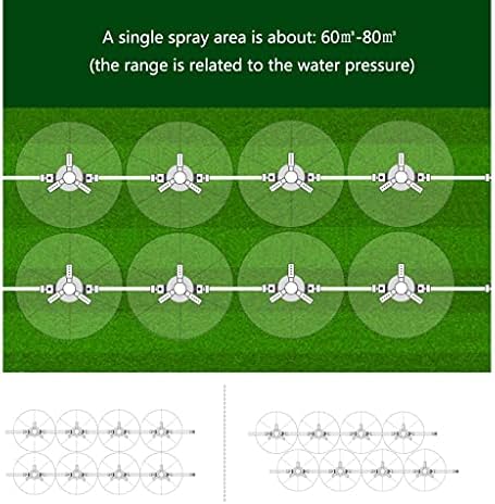 QFFL Lawn Sprinkler with Three 360 Degree Rotating Arm, Hose, Garden Irrigation System, Can be Connected in Series, Automatic Water Sprinkler (Size : 50m) - Image 2