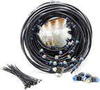 iRuiZhe 75.5FT Outdoor Misting System with 36 Brass Nozzles, DIY Cooling Mist Line for Patio, Garden, Greenhouse & Lawn by iRuiZhe