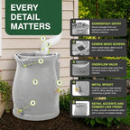 Good Ideas Rain Wizard Urn Shaped Water Collection Barrel 50 Gallon, 2 Pack - Image 6