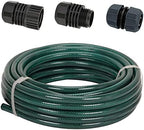 Eden 50 Ft Garden Hose and 10-Piece Hose Connector Set for Sprinkler Systems - Image 2