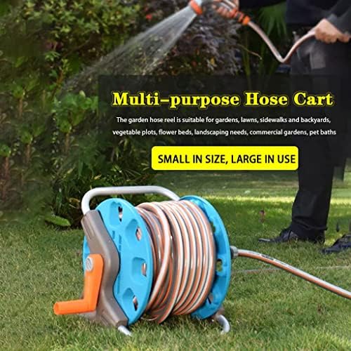 Hose Reel Cart Garden Hose Reels for Outside Retractable Multifunctional Wall Mounted Hose Cart, Garden Hosemobile with Water Gun, Car Wash Tool Set, Pipe Storage Rack (Color : A, Size : Hose Cart+3 - Image 2