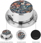 Mechanical Kitchen Timers for Cooking,Small Flower Pattern Printed 60 Minute Magnetic Countdown Timer,Cute Cooking Timers with Alarm,Stainless Steel Time Timer Manual No Batteries Required - Image 3