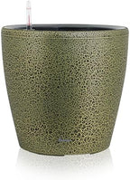 Dexceder 13x12 Self Watering Planter with Wheels (Black Gold Crackle) by Dexceder