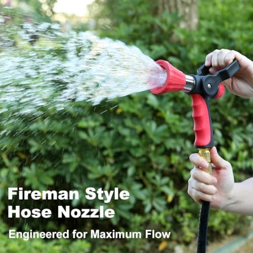 FANHAO High Pressure Fireman's Spray Nozzle, Heavy Duty Metal Hose Nozzle - Image 2
