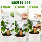 17oz Extra Large Self Watering Globes - Plant Watering Globes, Plastic Water Bulbs, Indoor/Outdoor Plant Watering Devices for Automatic Drip Irrigation, 4 Pack - Image 4