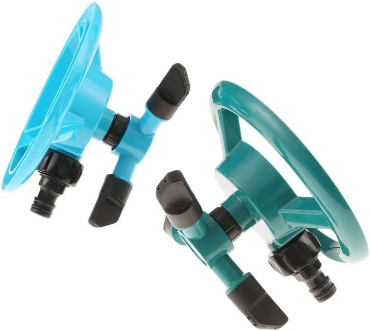 Outdoor 360-Degree Rotating Automatic Sprinkler Garden Irritation 3-arms Nozzles Coupling Watering Cooling System Plastic(Blue) - Image 4