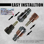 Upgraded Oxy Acetylene Quick Connects,Quick Connect Hose Fittings,Cutting Torch Hose Quick Connect Sets,Fit for 9/16"-18 B Fittings, Max 29 PSI for Fuel Gas and 145 PSI for Oxygen - Image 6