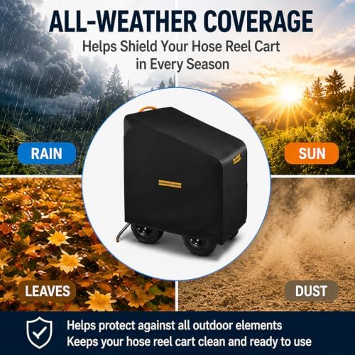 Heavy Duty Garden Hose Reel Cart Cover for Giraffe Tools Garden Hose Reel Cart 2 Wheels Stainless Steel Heavy Duty GWRH1V001 2024-Present - Image 6