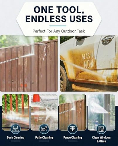 Pressure Washer Hose Attachment, Hydro Jet Wand for Garden Hose - Image 4