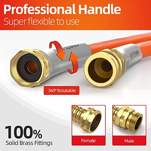 SPECILITE Garden Water Hose 25 ft x 5/8" for yard, Heavy Duty & Flexible - Image 6