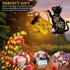 Solar Garden Lights Outdoor Decor, Cat Watering Can Lights for Yard, 2 Pack - Image 3
