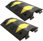 Rubber Cable Ramp 2 Pack - 1-Channel Hose Protector for Driveways, Garages & Gardens, 22046 Lbs/Axle, Durable and Heavy-Duty (50x35x7cm/20x13.8x2.8in) by Unknown