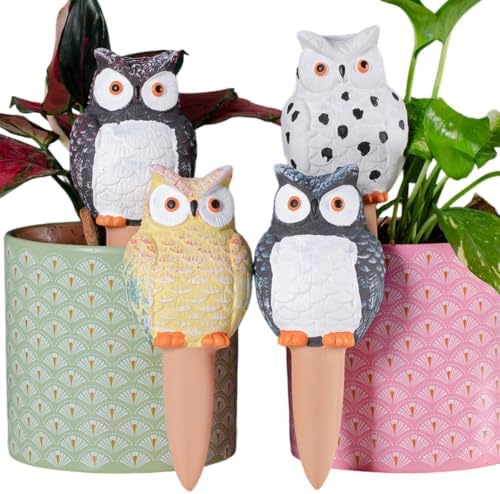 4 Pack Owl Shaped Drip Irrigation Device Top Refill Design Slow Release - Image 2