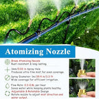 Drip Irrigation System Kit for Plants & Vegetable Gardens - 360° Rotating Brass Nozzle, Water Filters, Durable PE Hoses, Quick-Connect Garden Watering Solution - Image 5
